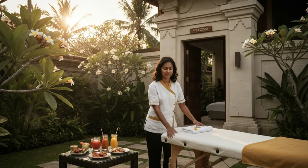 Luxury mobile spa home service setup at private Bali villa - Bali Luxury Spa