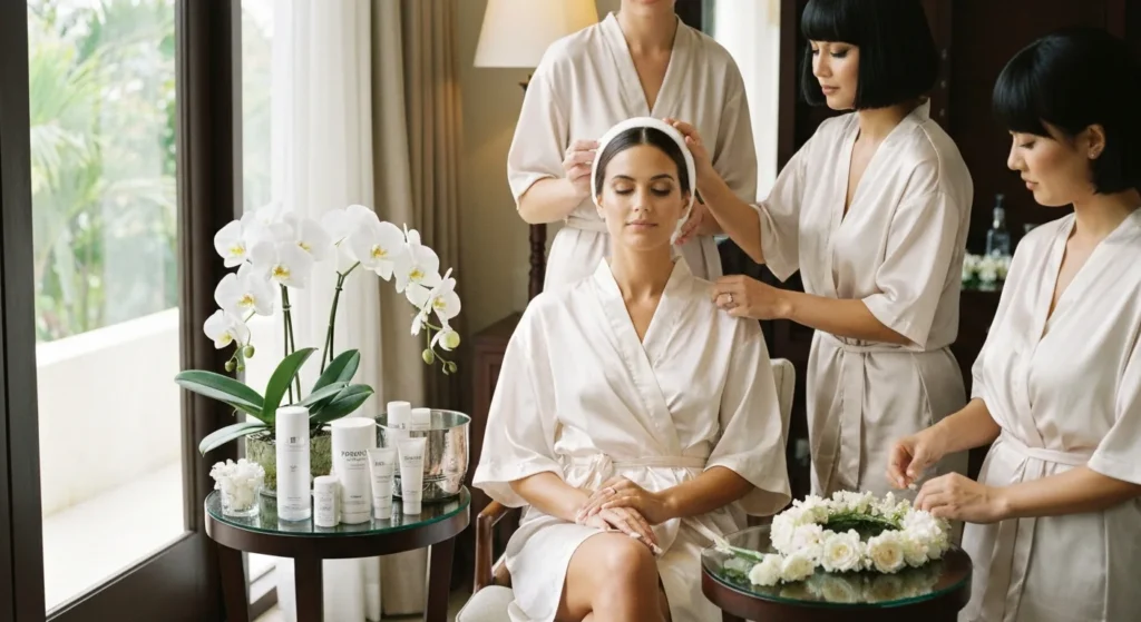 Luxury bridal spa preparation with premium treatments - Bali Luxury Spa