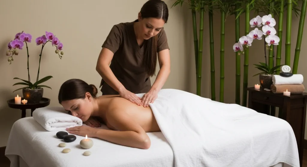 Professional deep tissue massage therapy session - Bali Luxury Spa