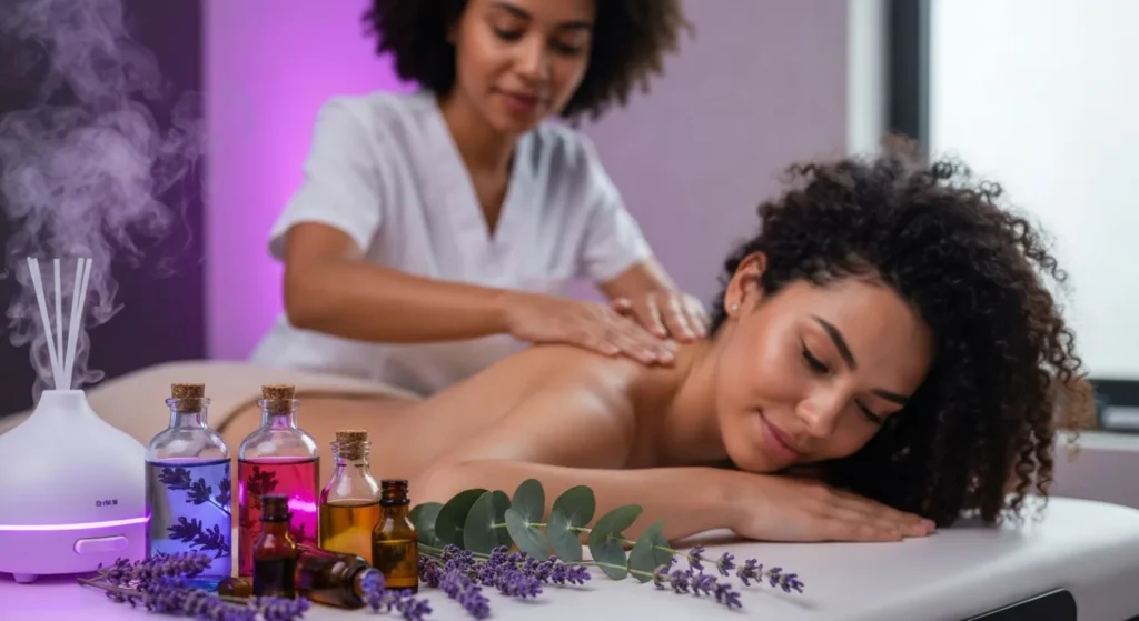 Aromatherapy massage with essential oils and diffuser - Bali Luxury Spa