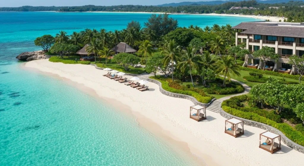 Pristine Nusa Dua beach with luxury resort - Bali Luxury Spa