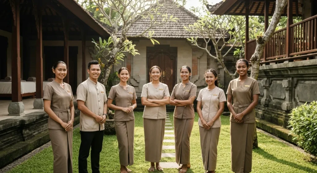 Bali Luxury Spa professional team in tropical garden - About Us